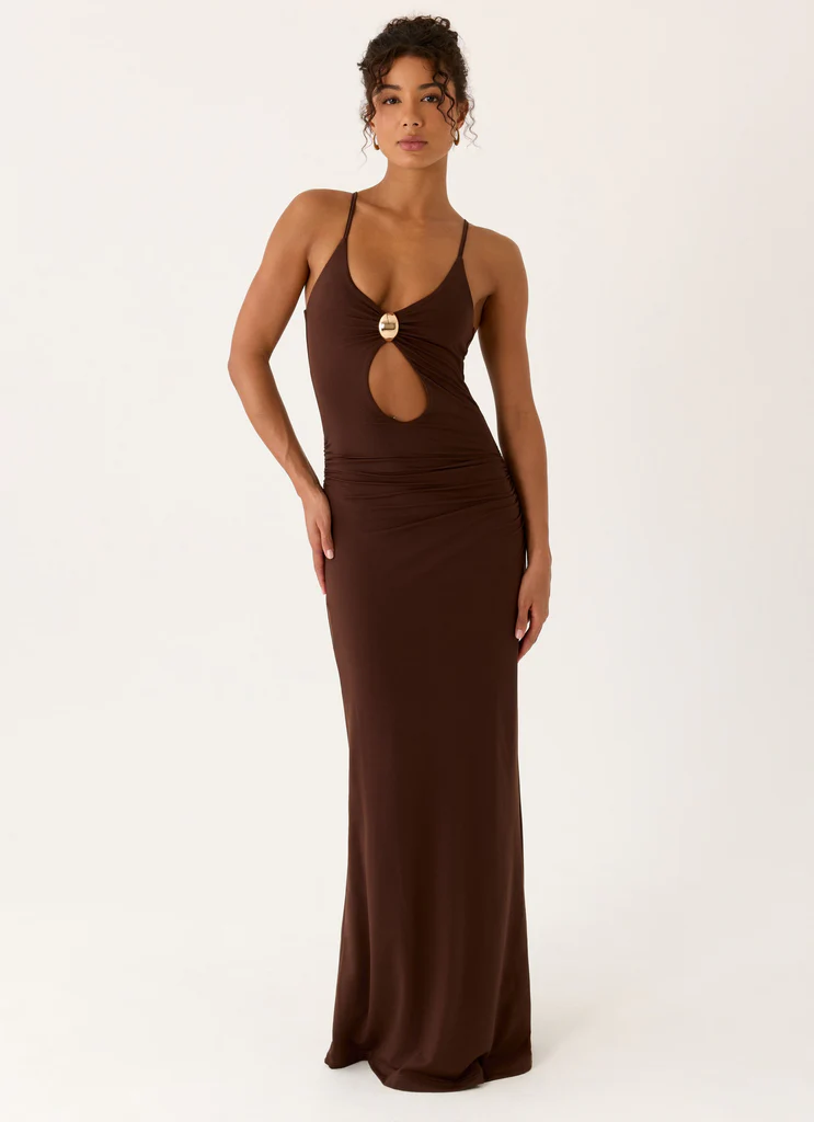 Vestito Maxi Inez - Cioccolato