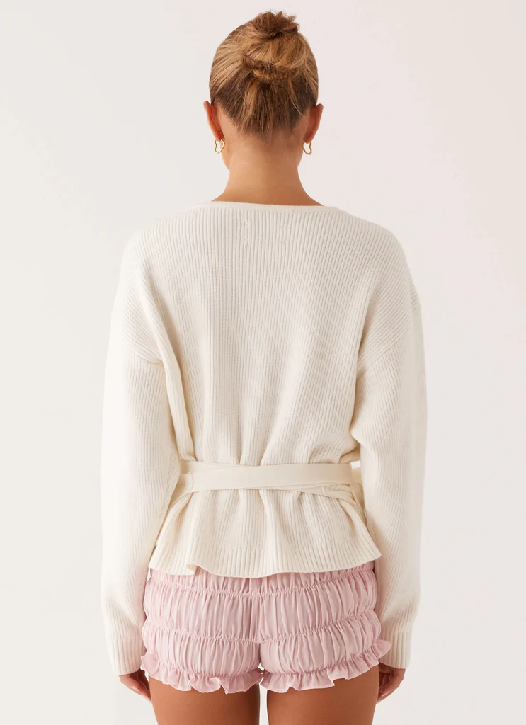 Cardigan Avvolgente Leela - Avorio