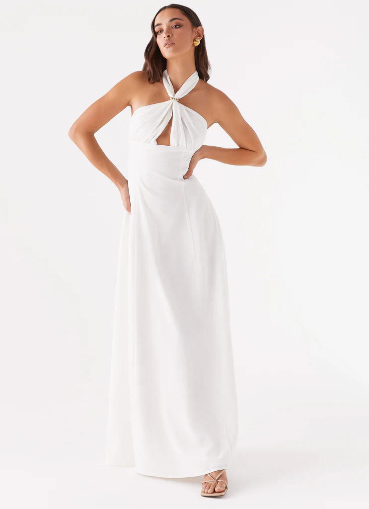 Maison Linen Maxi Dress - Bianco