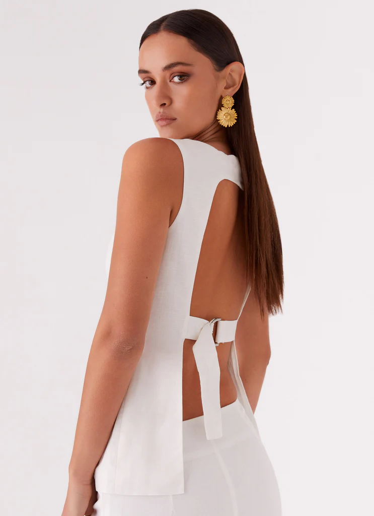 Top in Lino Mooney - Bianco
