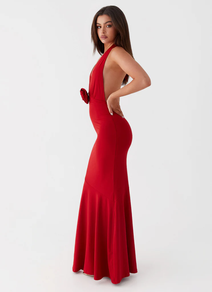 Abito Maxi Eliza Rose - Rosso