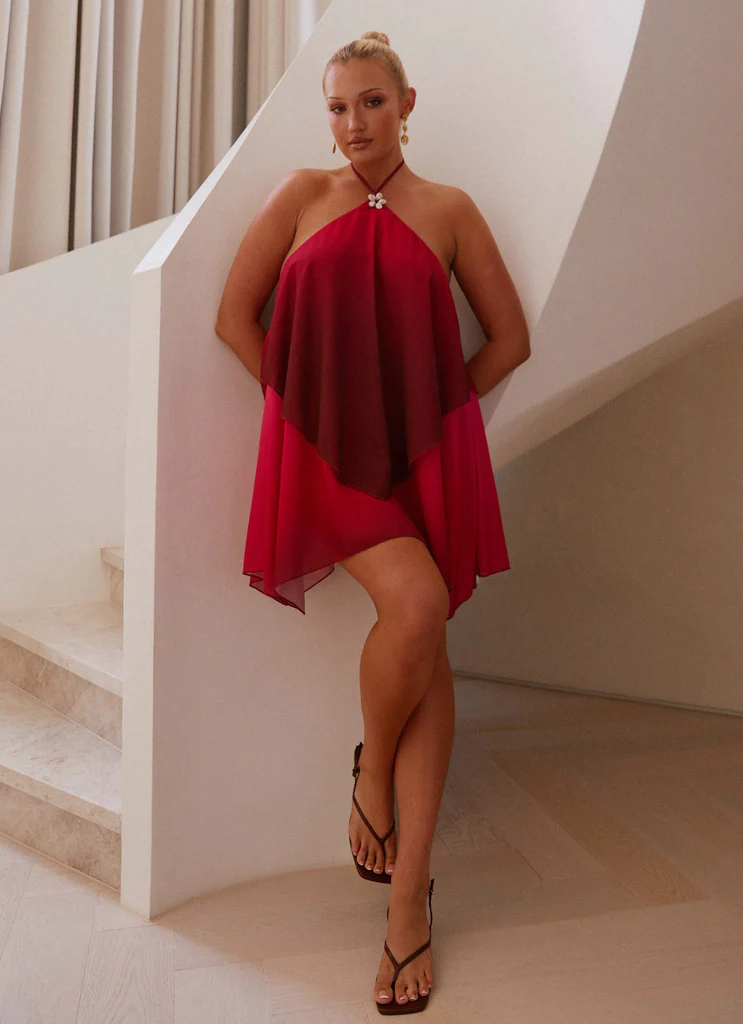 Mini Vestito Twin Flame - Gradiente Fucsia