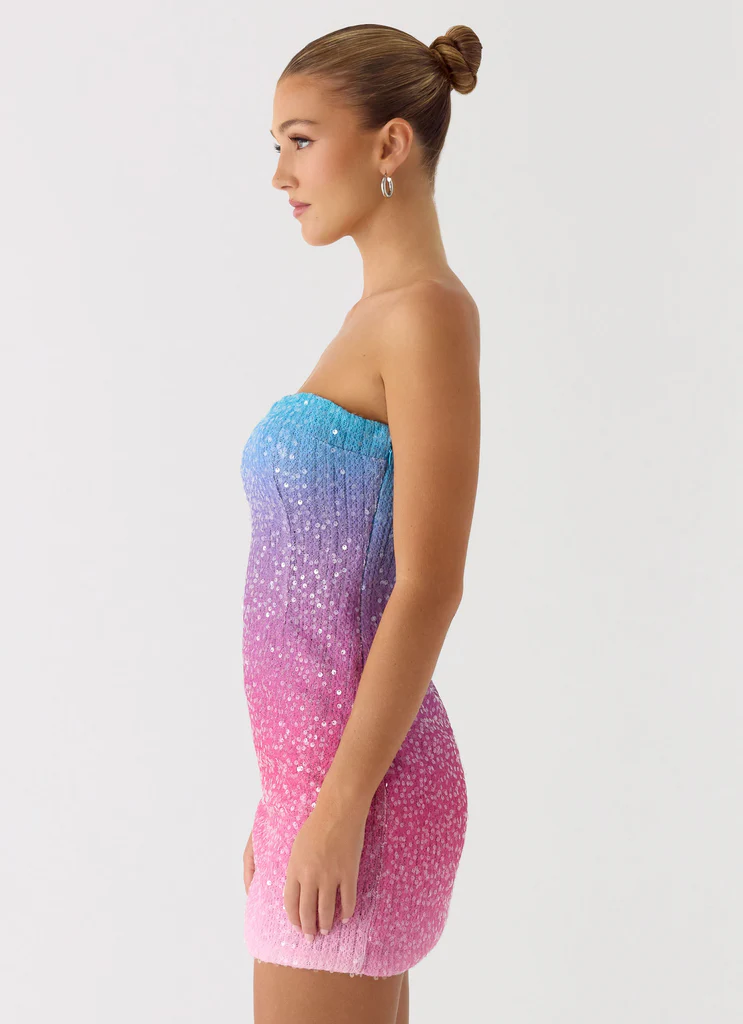 Vestito Mini in Maglia con Paillettes Step Closer - Ombra Disco