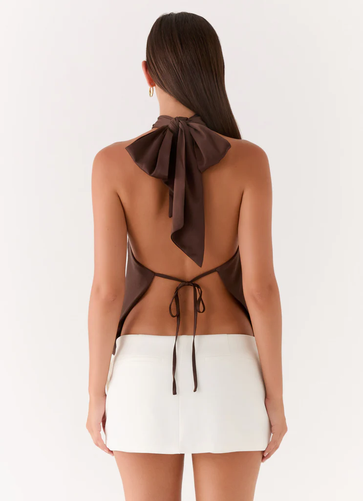 Maddox Scarf Top - Cioccolato