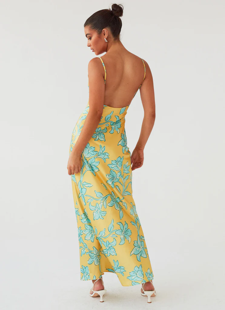 Sorrento Sun Maxi Dress - Fioritura Dorata