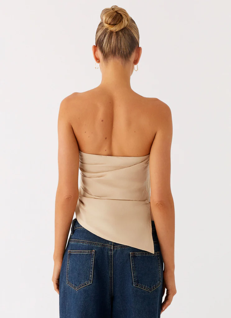 Top Senza Spalline Briana - Tan