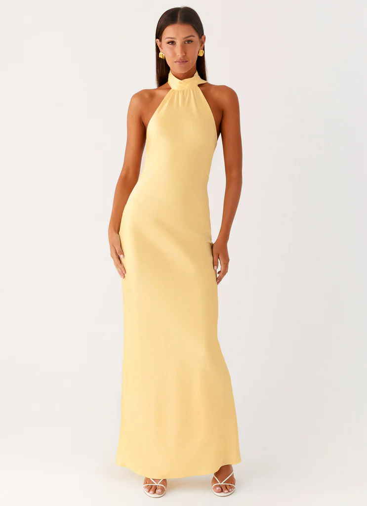 Keena Scarf Maxi Dress - Limone