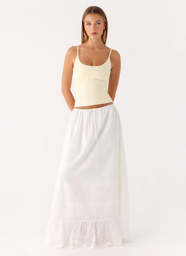 Maxi gonna in cotone Lior - Bianco