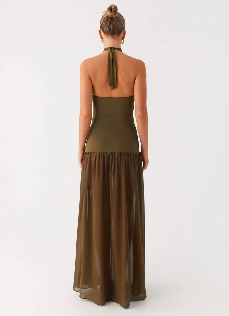 Abito Maxi Cypress Kiss - Khaki