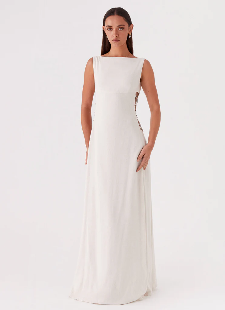 Abito Maxi in Lino Catherine - Avena