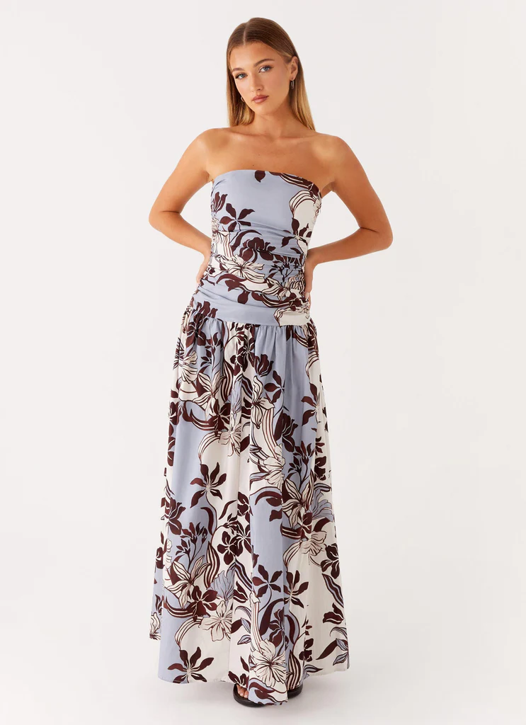 Abito Maxi Carmel - Bluewood Blossom