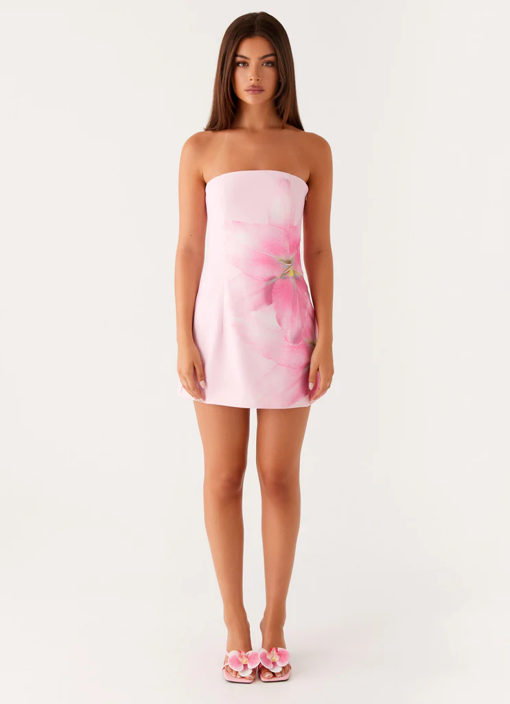 Abito Mini Senza Spalline Sugar Rush - Rosa