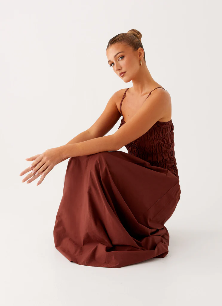Abito Maxi Brooke - Cioccolato