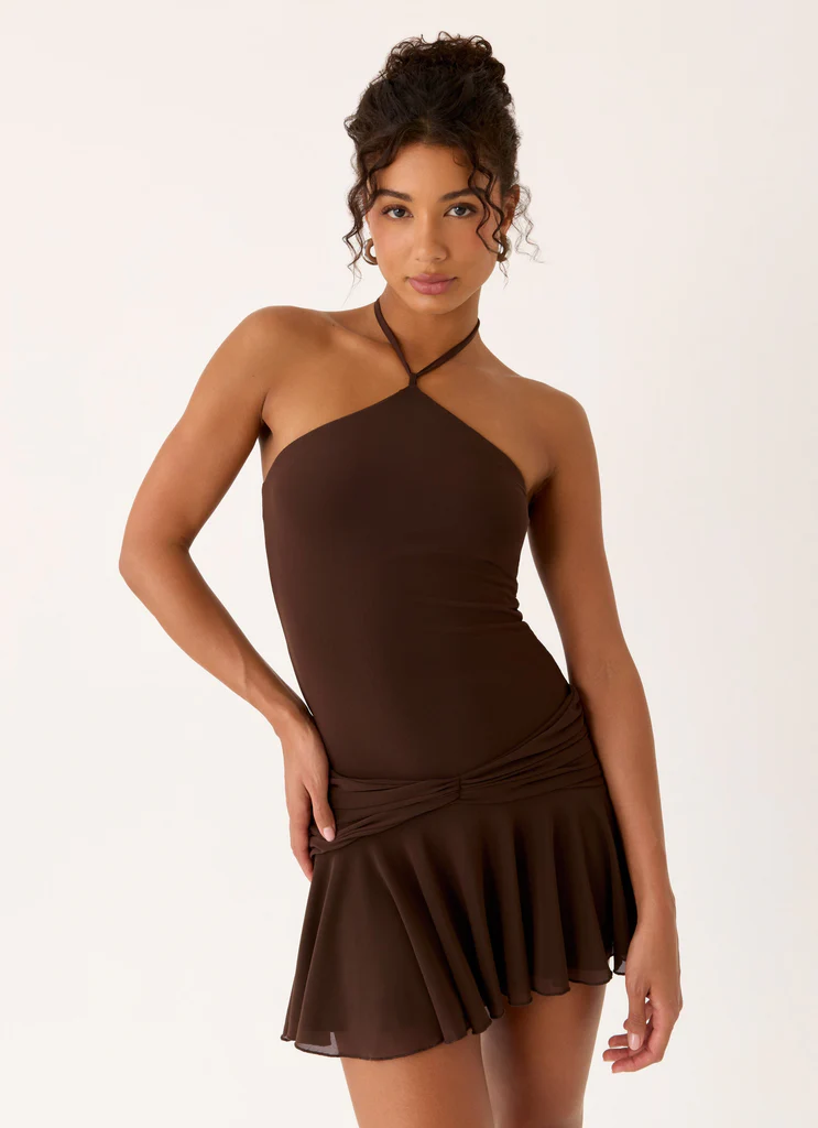 Elektra Mini Vestito - Cioccolato