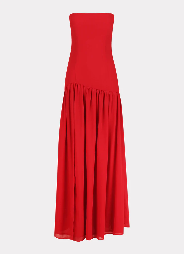 Vestito Maxi Senza Spalline Eden - Rosso