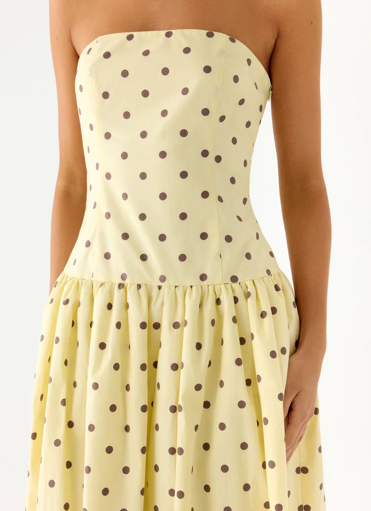 Vestito Maxi Andorra - Puntini Gialli