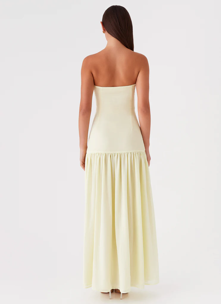 Abito Maxi Senza Spalline Eden - Giallo
