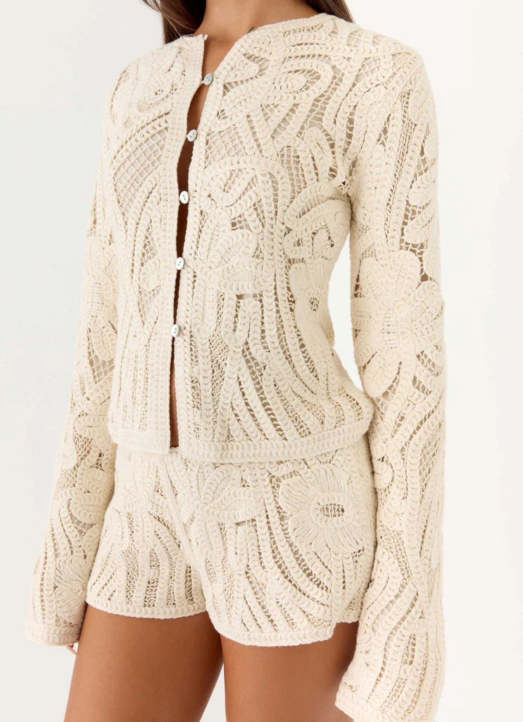 Top a Maniche Lunghe Ellington - Avorio