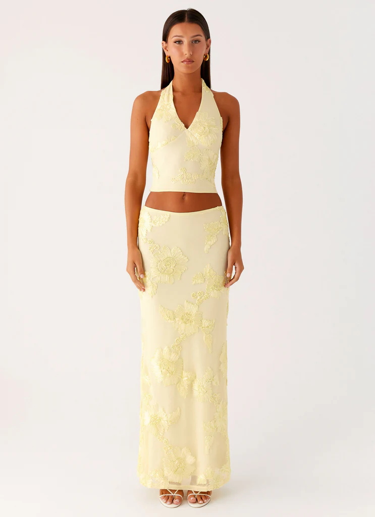 Radiate Maxi Skirt - Giallo