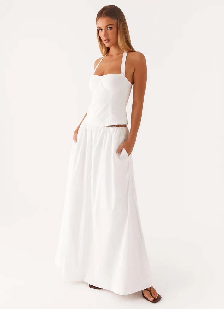 Top a Spallina Cheri Bustier - Bianco