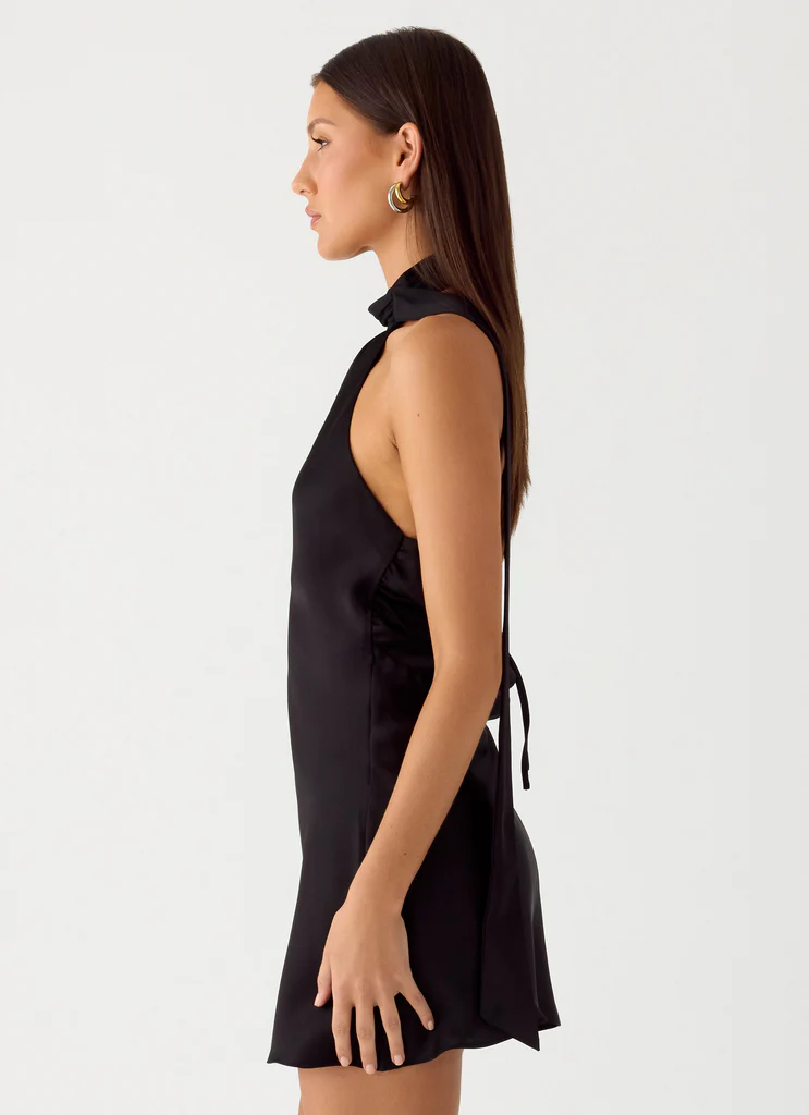 Keena Scarf Mini Dress - Nero