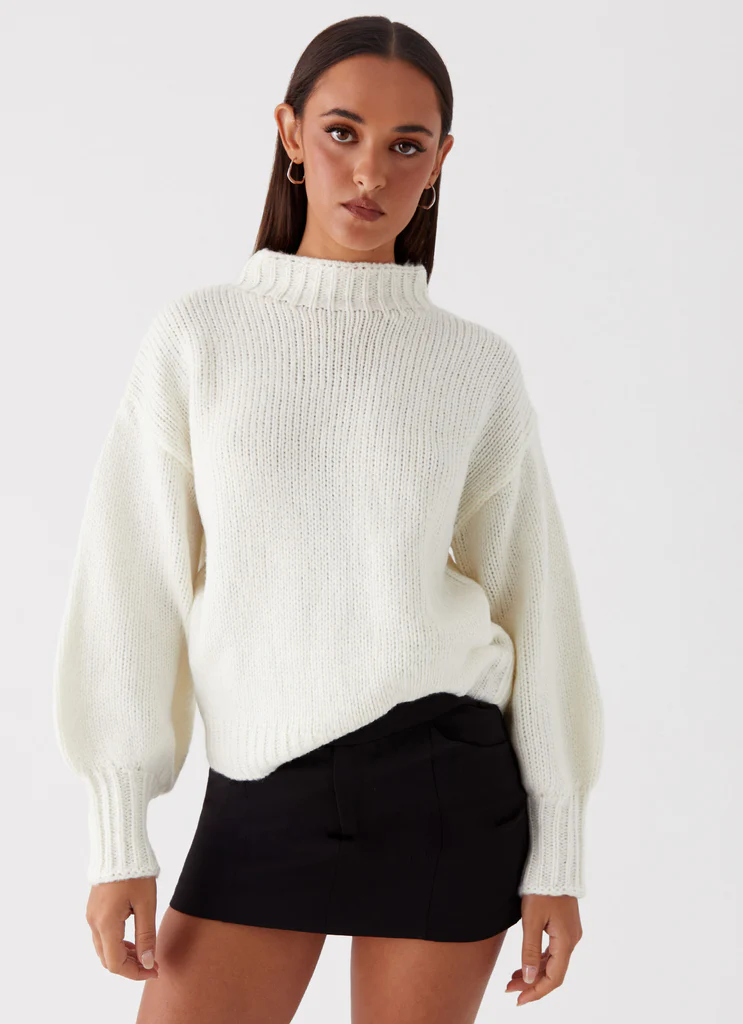 Cardigan Charleston in Maglia - Avorio