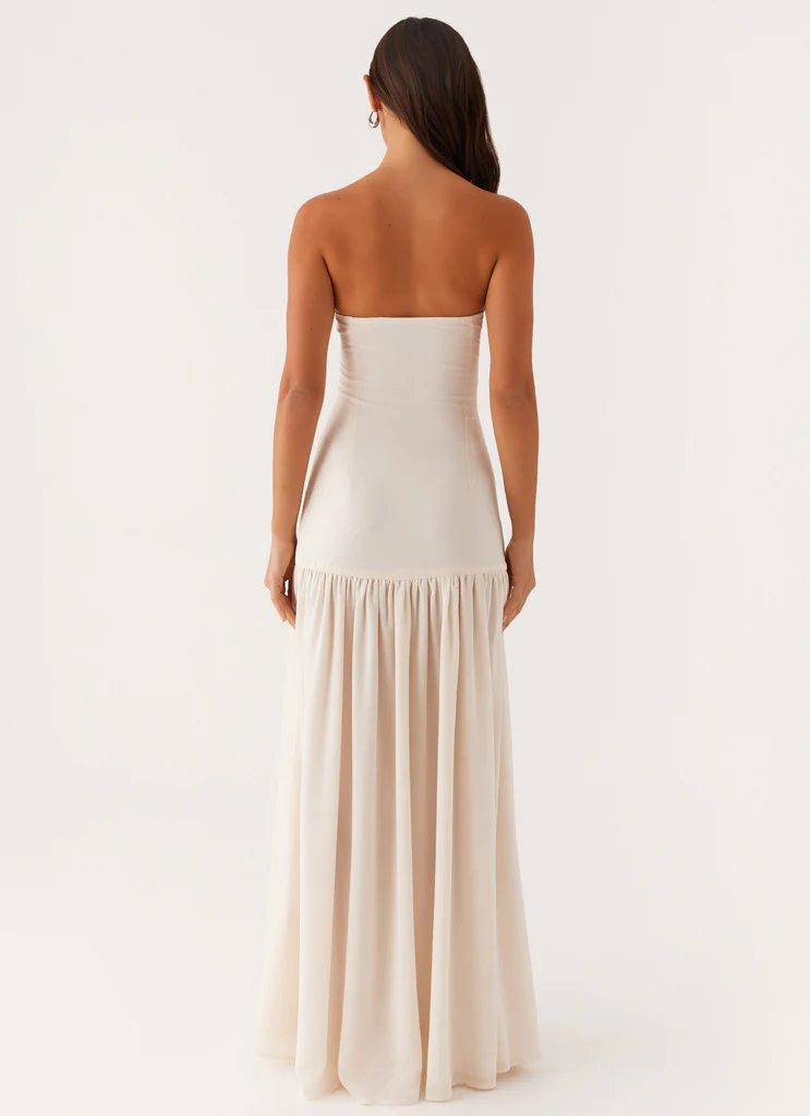 Abito Maxi Senza Spalline Eden - Avorio