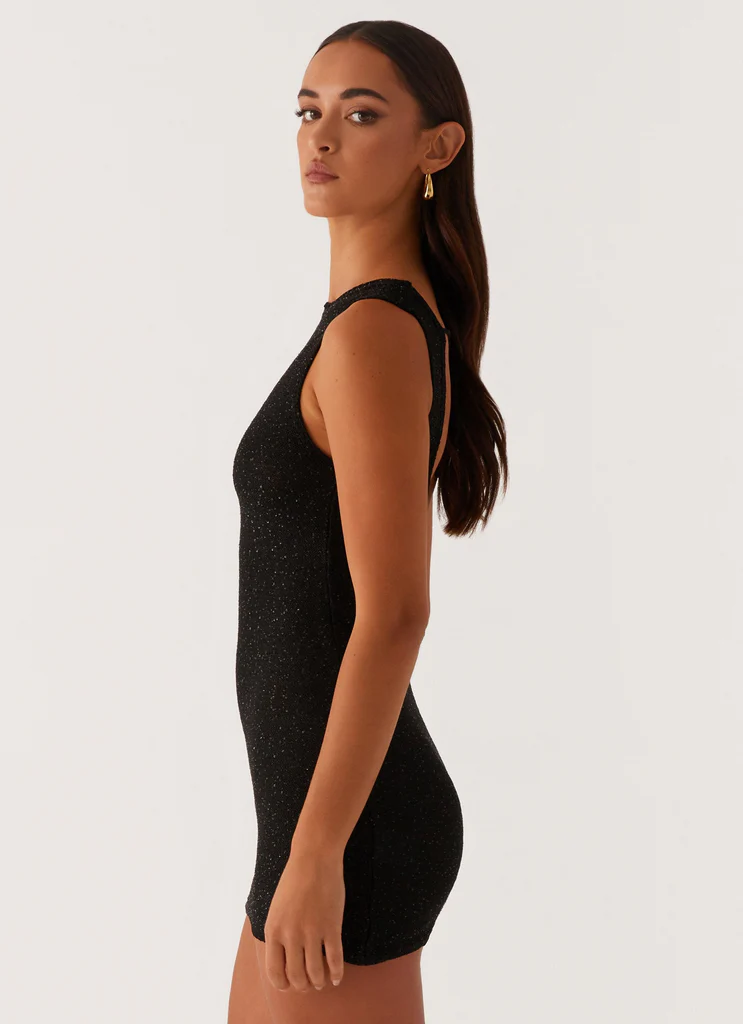 Vestito Mini Estivo in Maglia Take Five - Nero