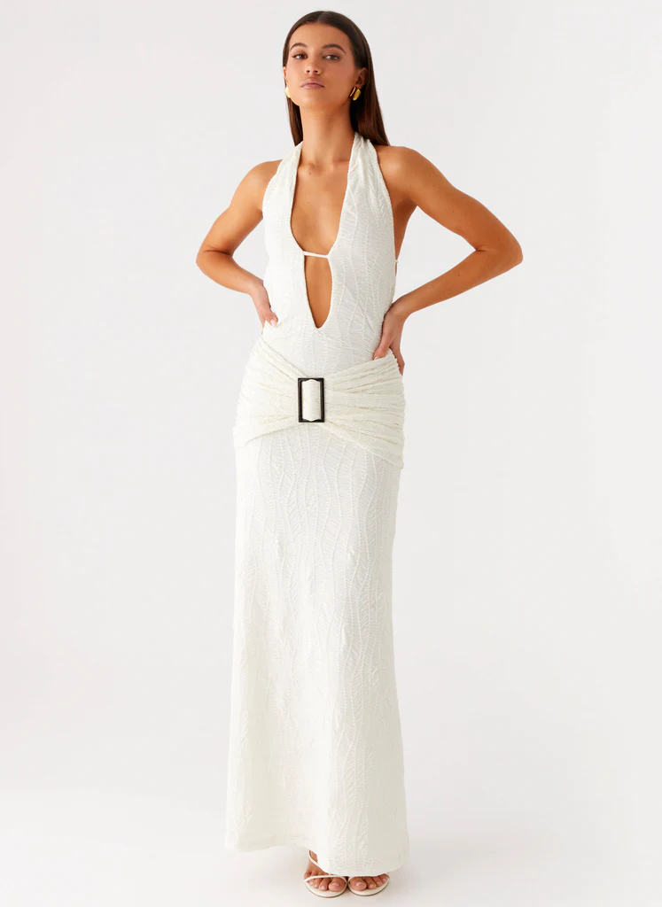 Abito Maxi Smoke Ivy - Bianco