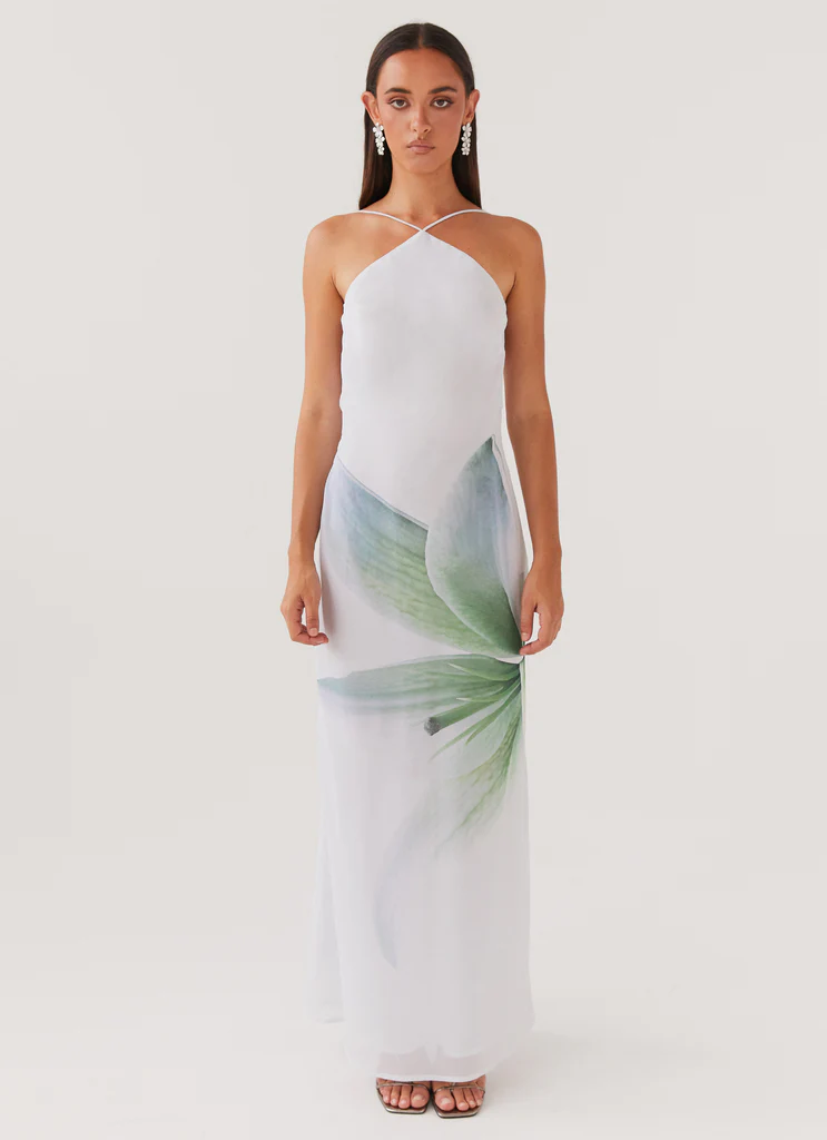 Abito Maxi Blossom Hearts - Dahlia Ash