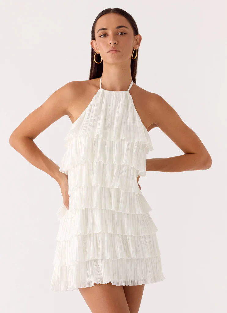 Vestito Mini Lunar Bloom - Avorio