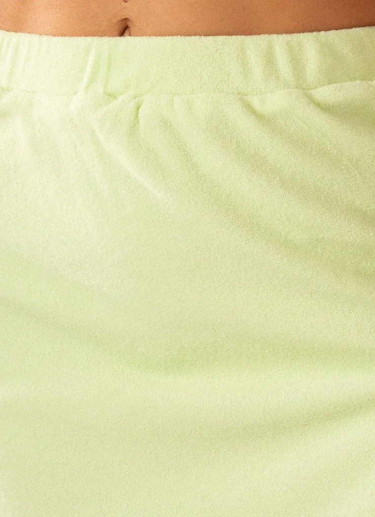 Mini gonna in terry Changing Seasons - Verde lime