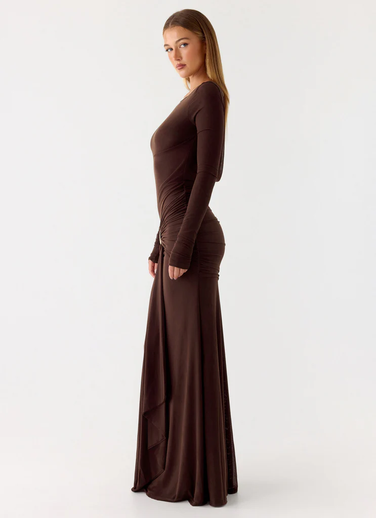 Dray Maxi Dress - Cioccolato