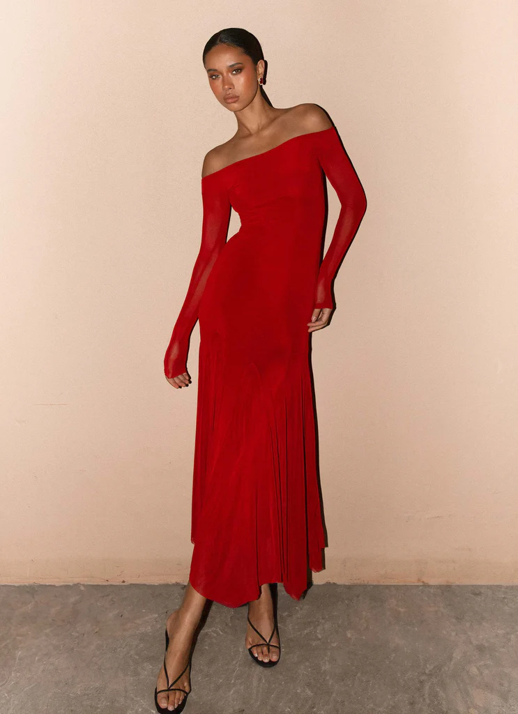 Abito Maxi Maribel - Rosso