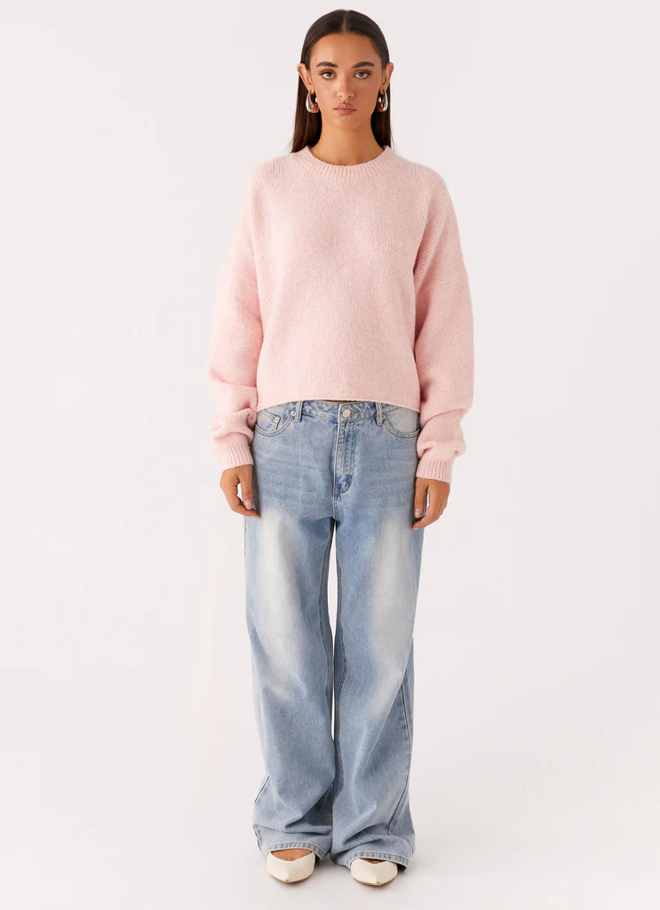 Lilah Maglione A Maglia - Rosa