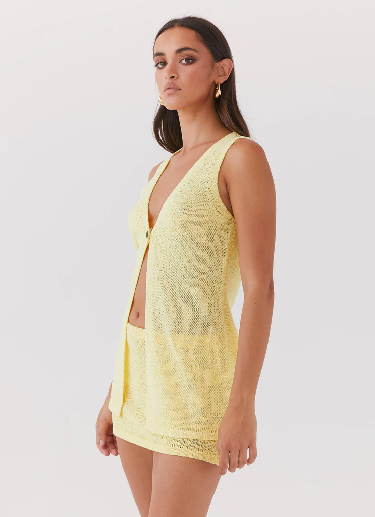 Top a Maglia Capri Glow - Canarino