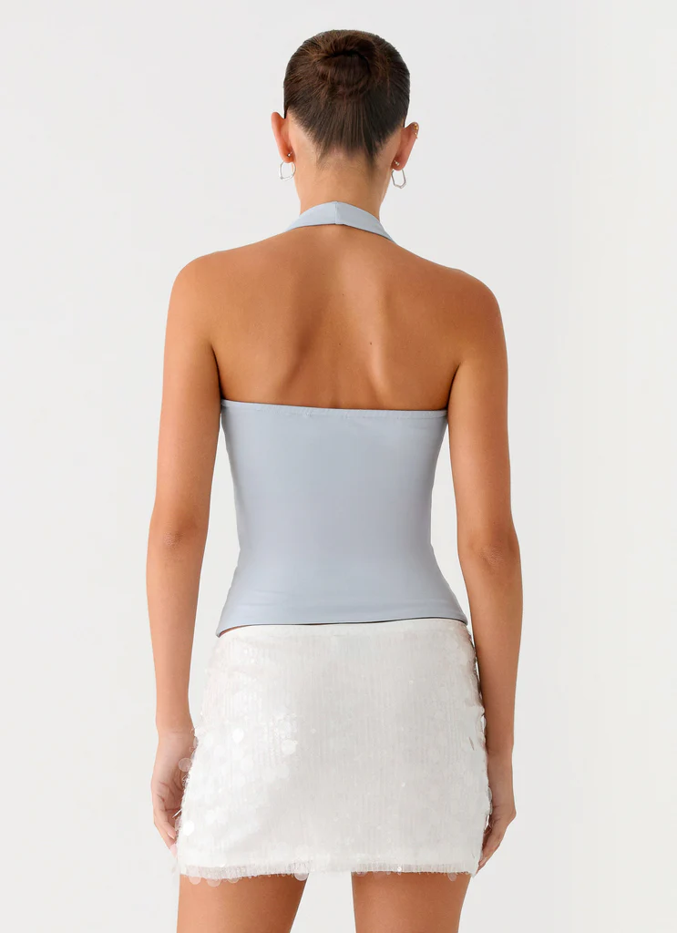 Top Diego Halter - Blu