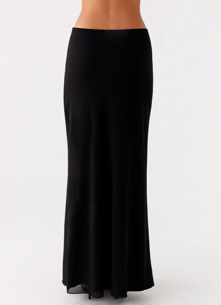 Pantalone Maxi in Chiffon Michaella - Nero