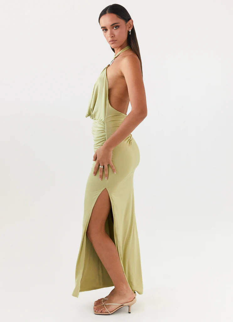 Abito Maxi Samara con Scollo a Halter – Salvia Abito Maxi Samara con Scollo a Halter - Salvia