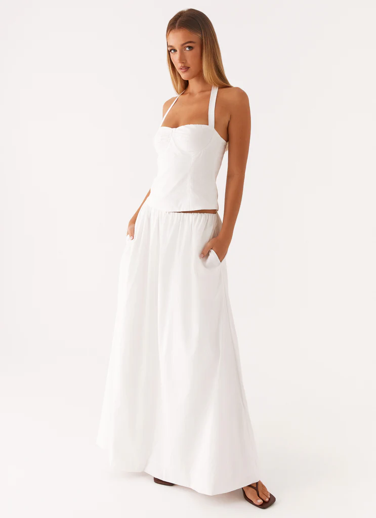 Gonna Maxi Cheryl - Bianco