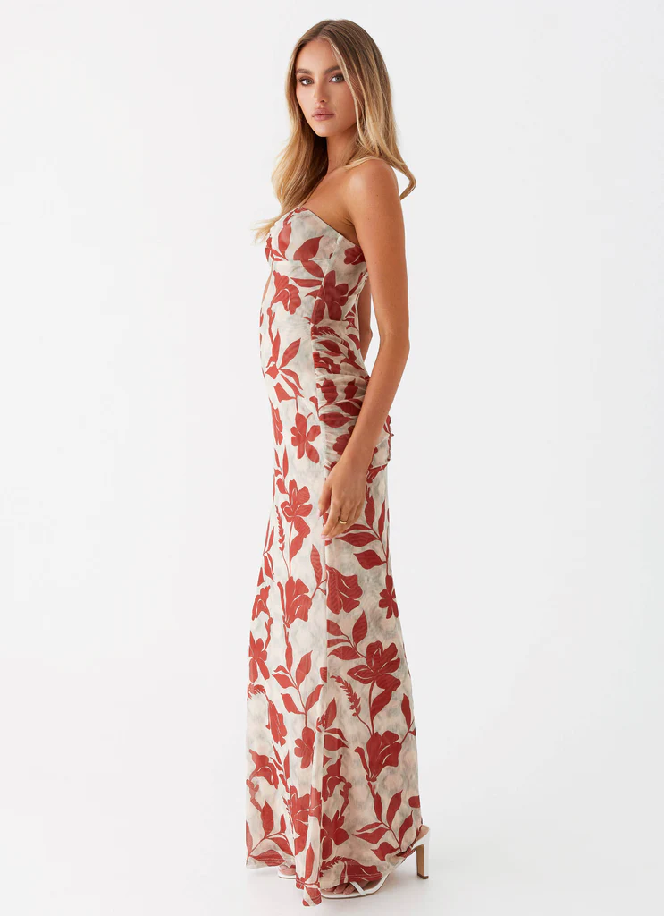 Dearest Maxi Dress - Fiorellato Rosso Verde