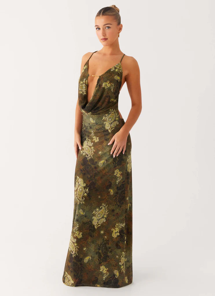Vestito Maxi Star Fields – Fiori Cyber Vestito Maxi Star Fields - Fiori Cyber