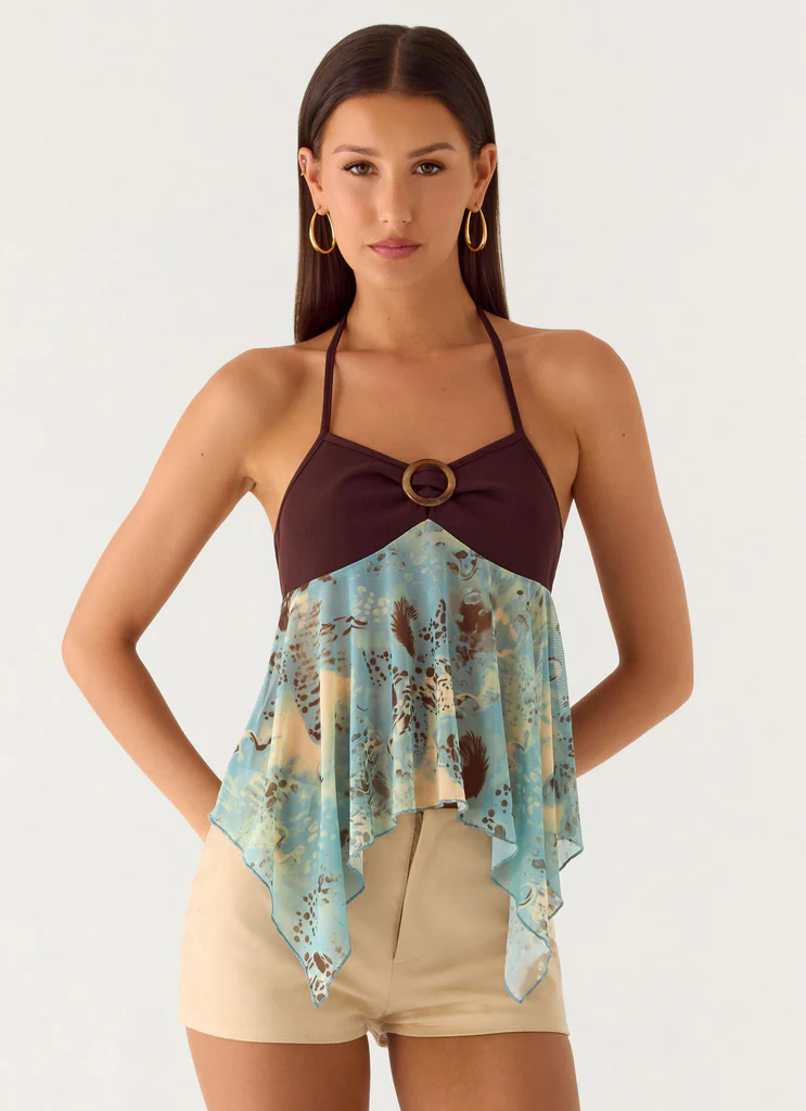 Top a spalline Lyrica – Aqua Blur Top a spalline Lyrica - Aqua Blur