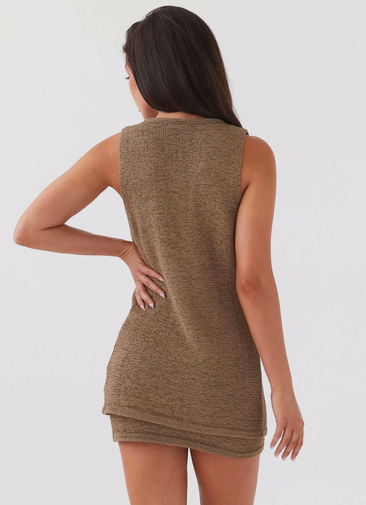 Minigonna in maglia Capri Glow - Khaki