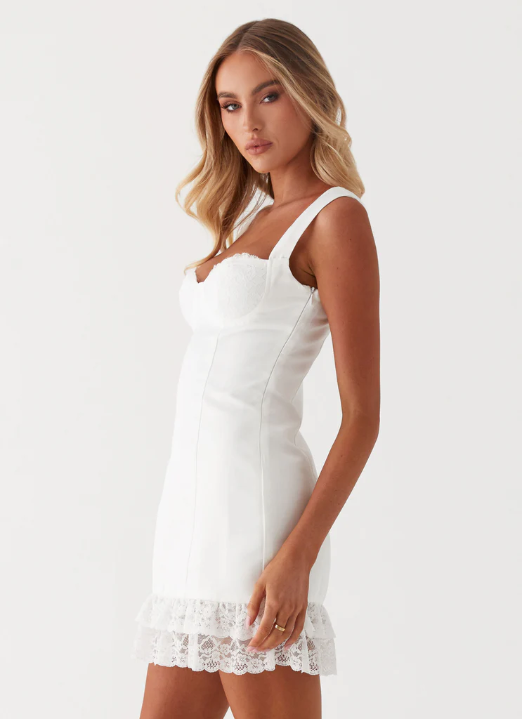 Vestito Mini in Pizzo Isadora - Bianco