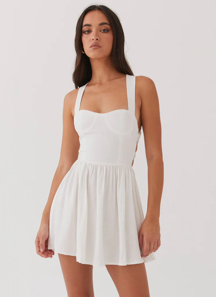 Mini Vestito in Lino Penelope - Avorio
