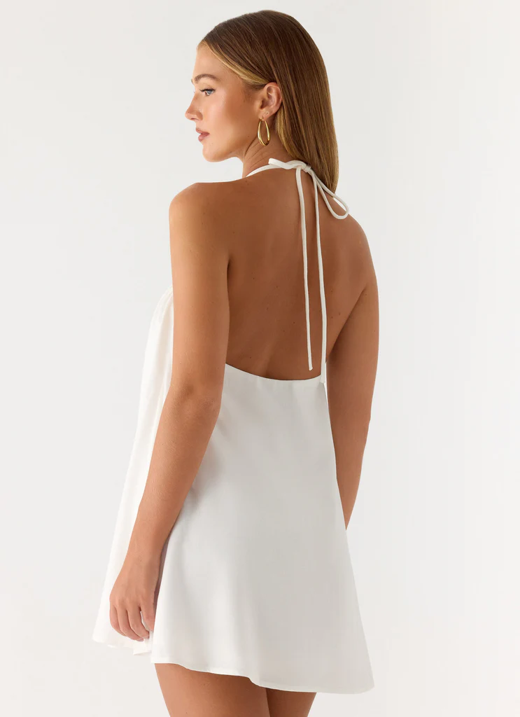 Mini Vestito in Lino Soft Breeze – Bianco Mini Vestito in Lino Soft Breeze - Bianco