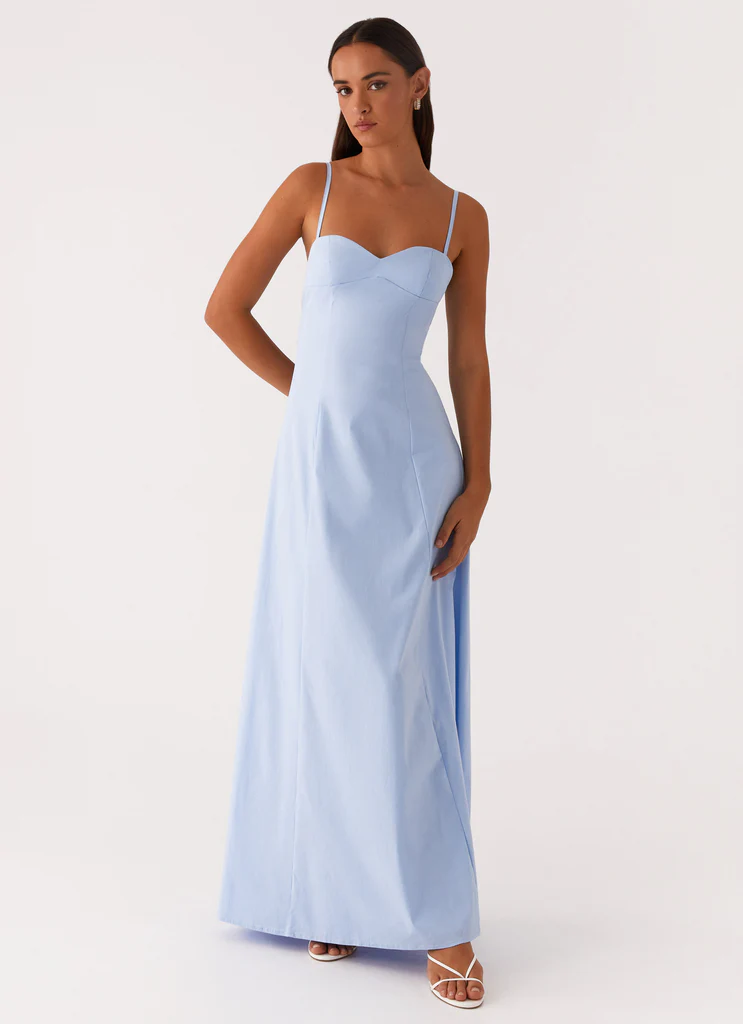 Abito Maxi Clear As Day - Blu