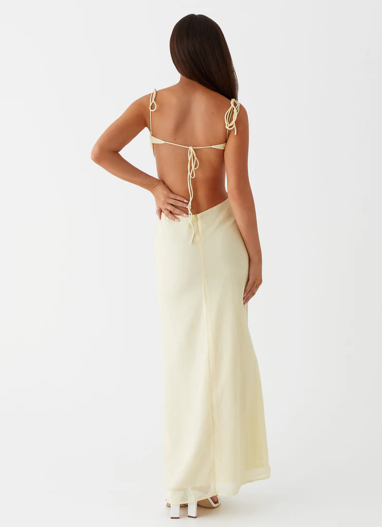 Abito Maxi con Ruches Tyra – Giallo Abito Maxi con Ruches Tyra - Giallo