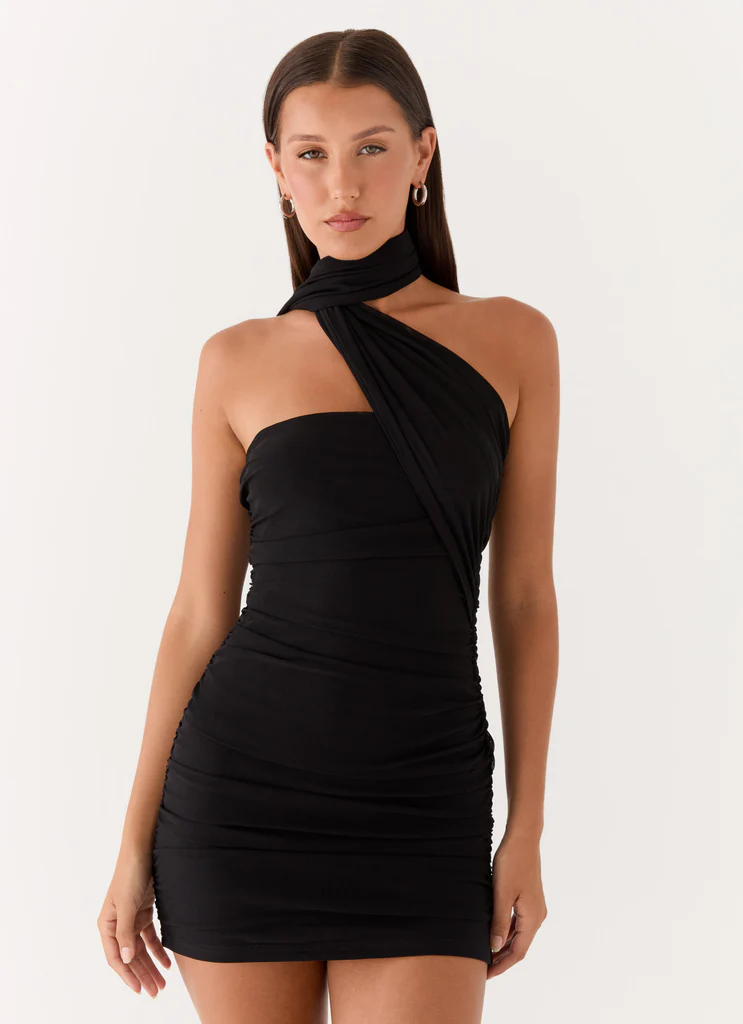 Breaking News Micro Mini Dress - Nero